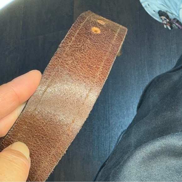 Daniel Cremieux Men's Brown thick Leather Belt with silver Buckle 42 - Picture 11 of 14